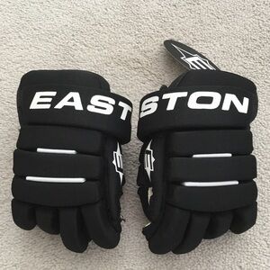 Easton Black and White Ice Hockey Gloves